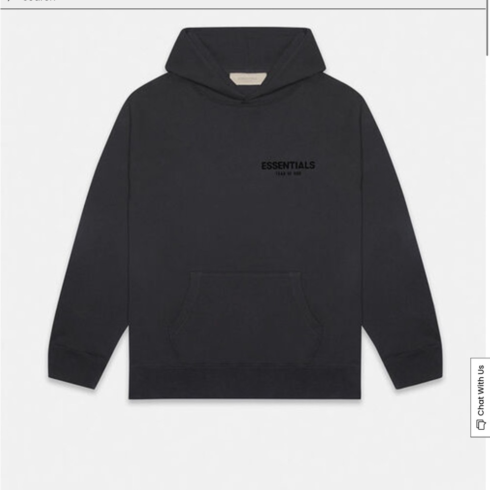 Fear of God ESSENTIALS Stretch Limo Hoodie Sweater Black Men’s XS